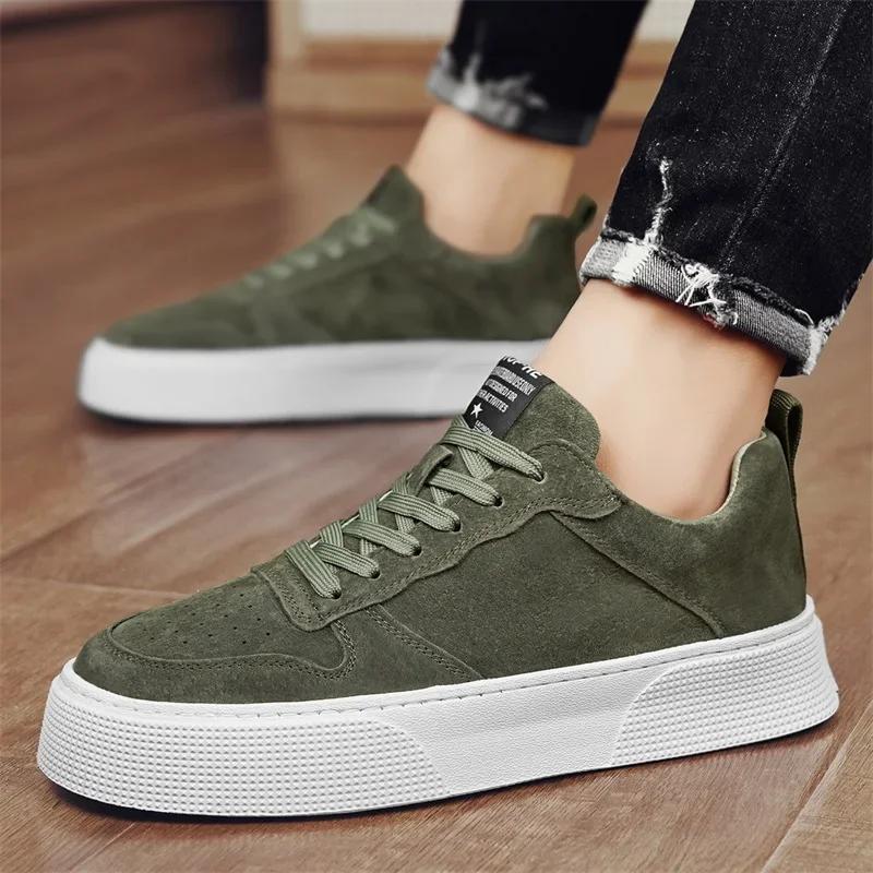 Fashion Leather Men Shoes Handmade Breathable Mens Casual Shoes Comfortable Men Walking Sneakers Boat Shoes Plus Size 39-46