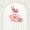 Lotus Peach Blossom Pendant Resin Car Key Ring Cute Peach Flower Keychain  Gifts