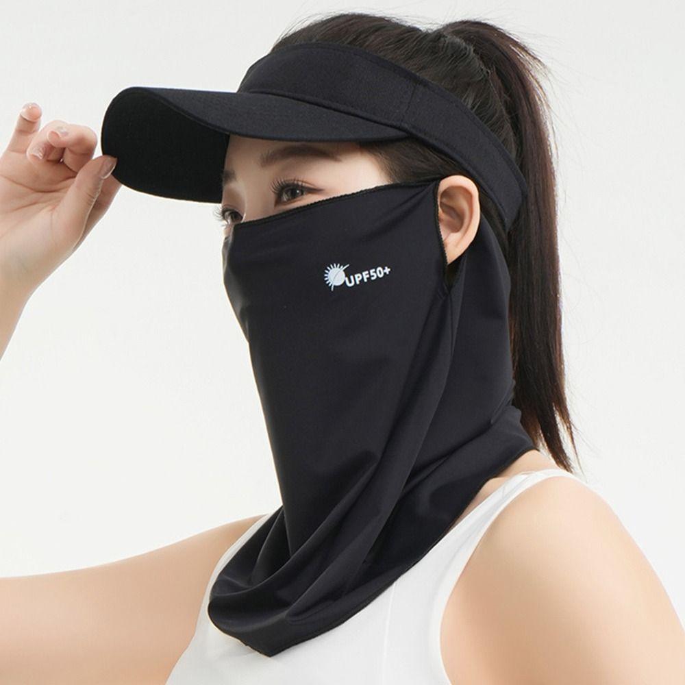 Breathable Sunscreen Face Veil UV Protection Face Cover Durable Ice Silk Face Mask