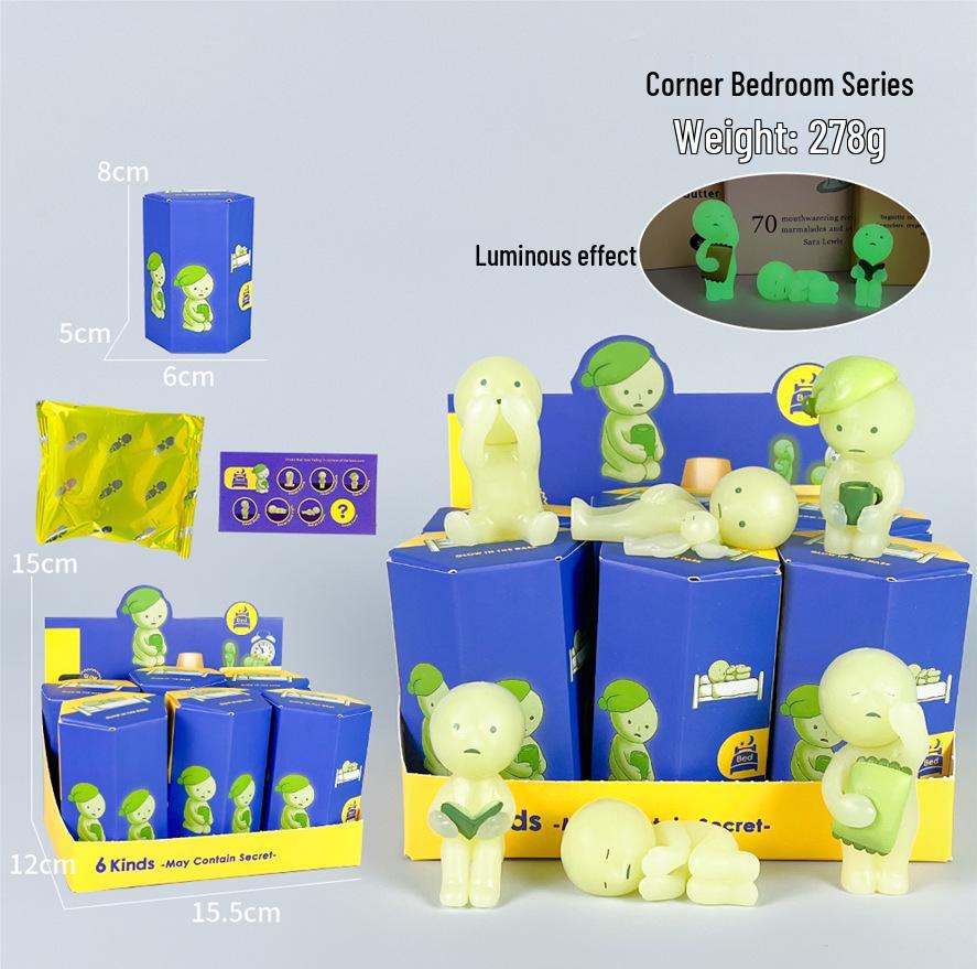 

Світлова жалюзі Smiski: Кутові серії 1-4 - модна підвіска для ляльки та прикраса для автомобіля