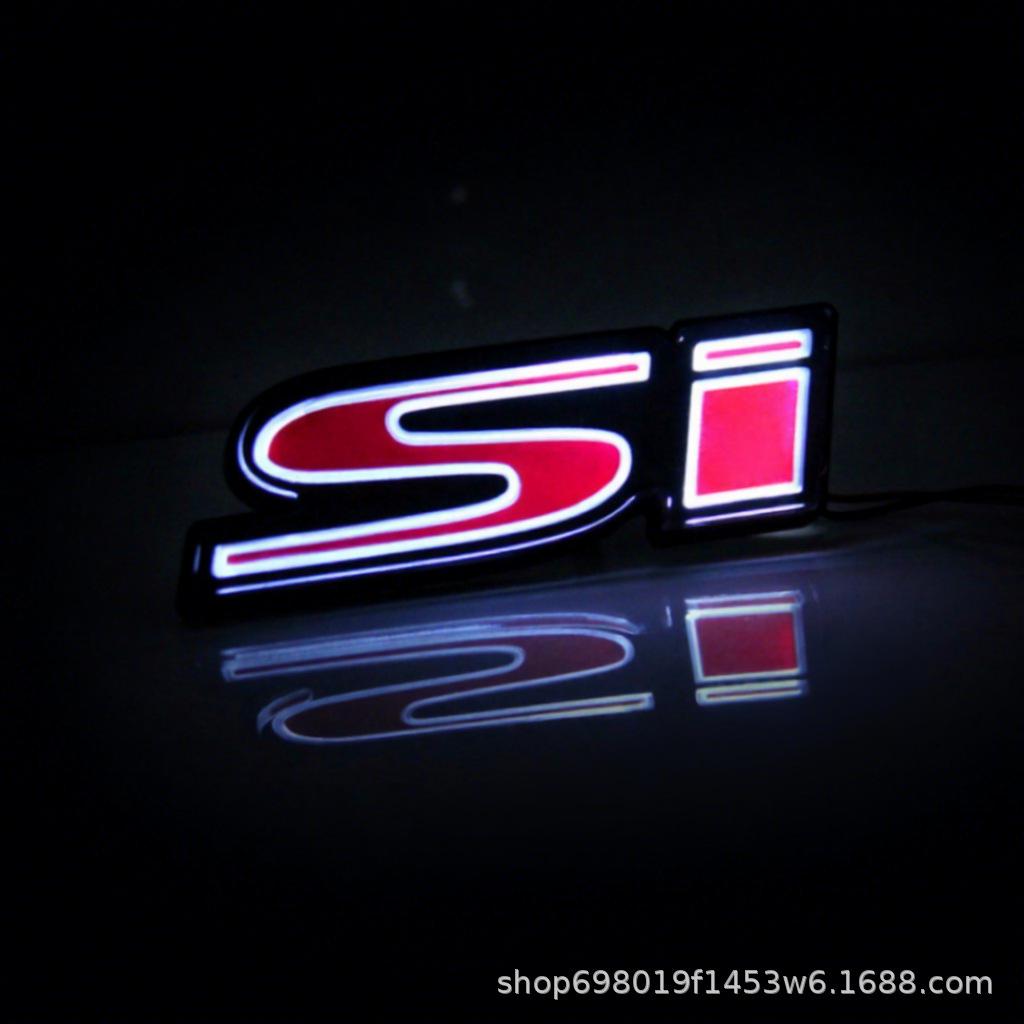 LED Illuminated RS / SI / TRD / PRO Grille Emblem, Light Up Front Grille Badge Car Racing Modification Luminous Logo