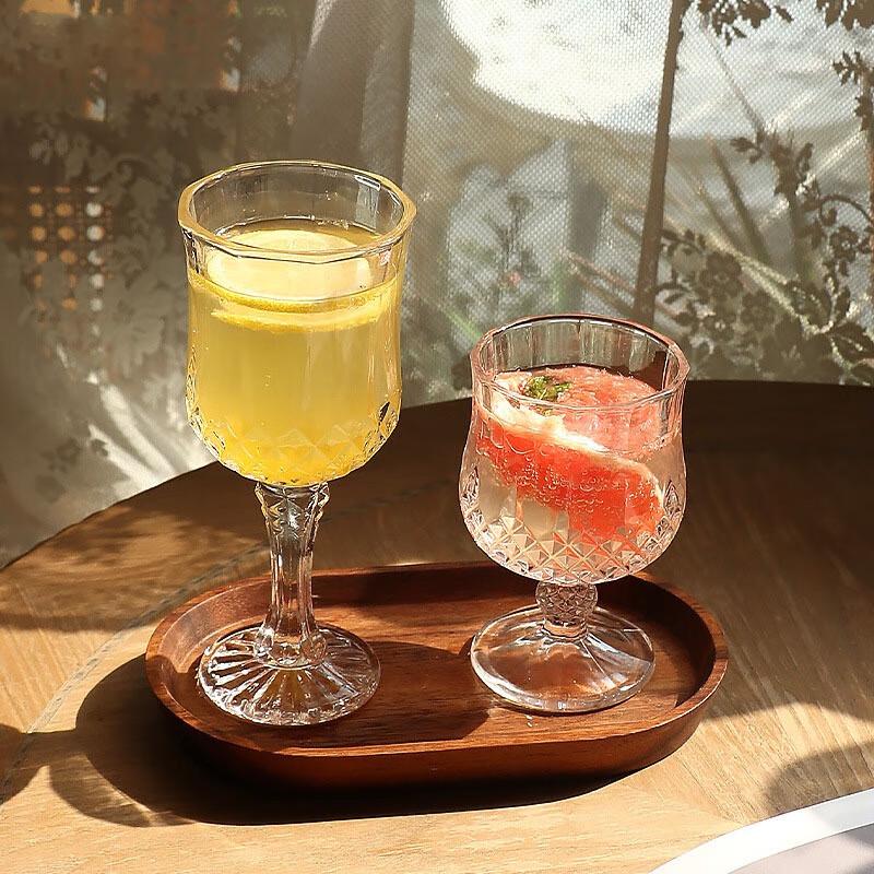 Embossed Diamond Crystal Glass