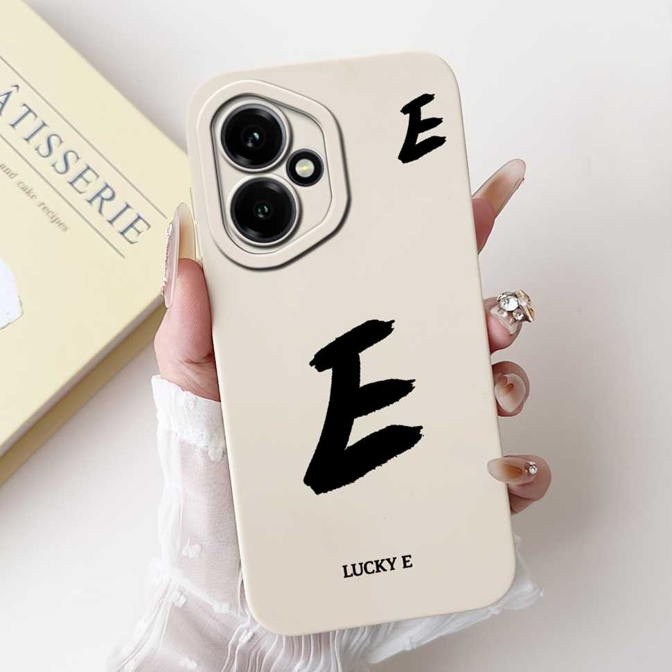For Honor 400 5G 6.55" Case Fashion Lucky Letters A-Z Soft Silicone Cover For Huawei Honor400 5G DNY-NX9 Phone Shell Bumper