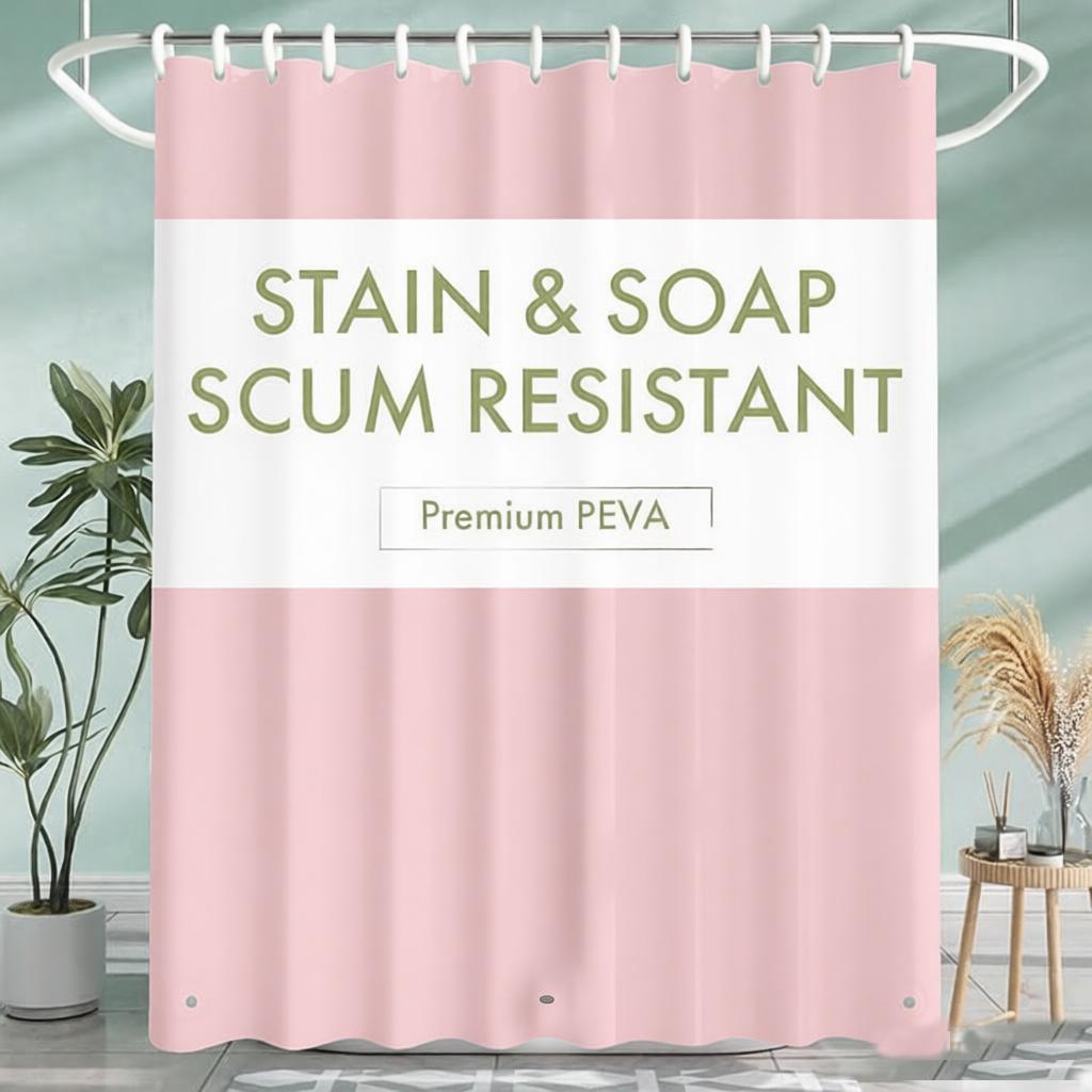 Lichtgewicht PEVA Douchegordijn Liner met Bodemmagneten Waterdichte Plastic Badkamer Divider voor Badkamer Decoratie 180*180cm