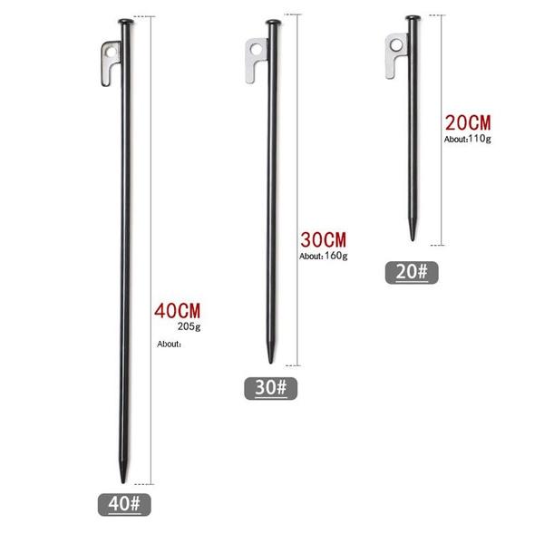 

Комплект гвоздей для палатки, колышки для палаток для кемпинга, стальные колышки, прочные аксессуары для гамака, походный гвоздь, высокопрочная сталь, гвоздь для заземления, на открытом воздухе, солнцезащитный козырек 20cm