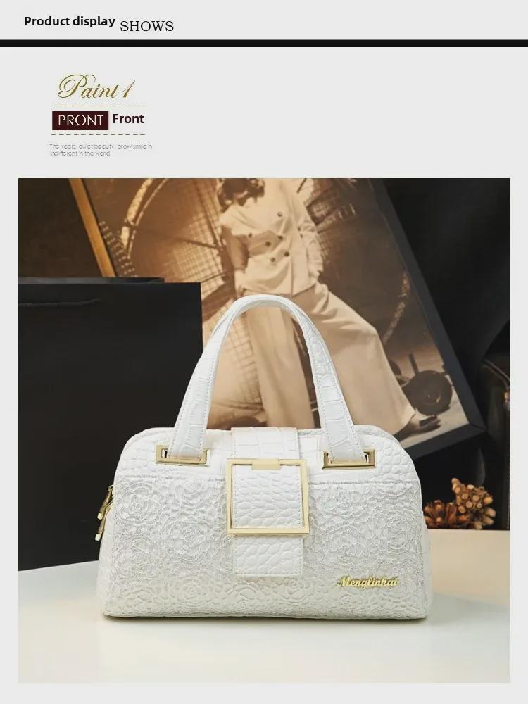 2025 Elegant Genuine Leather Women's Handbag: Multi-Layer, Large Capacity Shoulder & Crossbody Bag for Middle-Aged