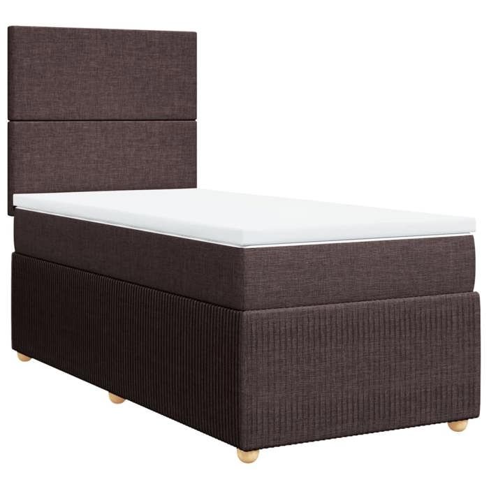 VidaXL Slatted Bed Base with Mattress Dark Brown 90x200 Cm 3291935