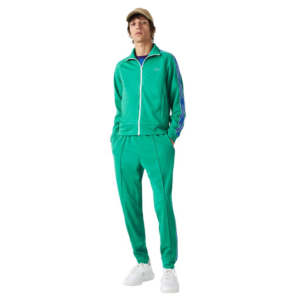 Lacoste Mens Heritage Contrast Branded Tape Jogging Bottoms