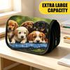 Double Layer Large Pencil Case, Vibrant Printed Pencil Pouch with Puppy Grassland Photo Design, Fashion Storage Bag, Portable Pencil Case with Zipper,