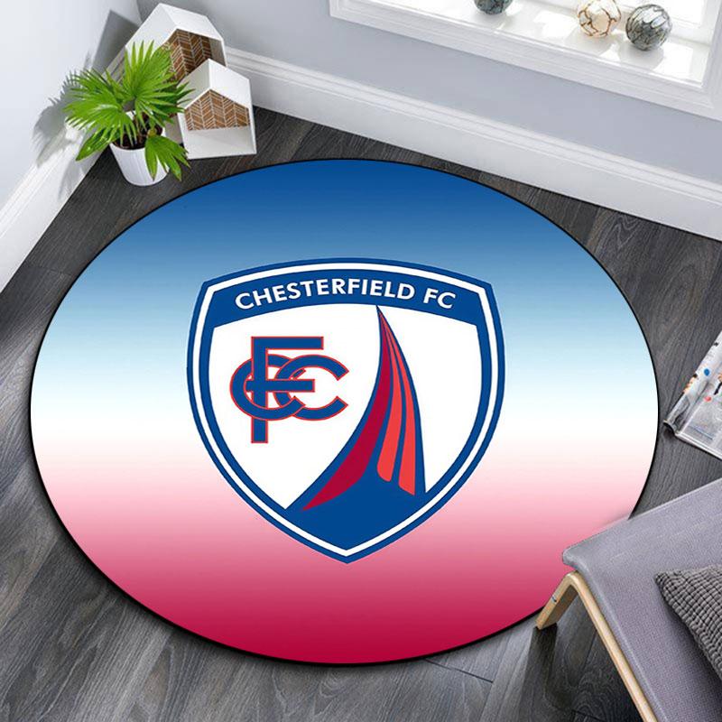 Chesterfield Football Club,Round Area Rug,Carpet Rug for Living Room Bedroom Sofa Playroom Decor,Non-slip Floor Mat