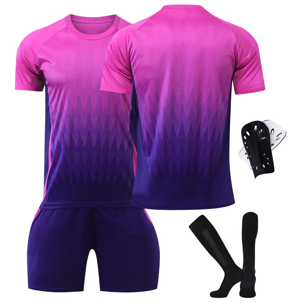 2425 camisas de futebol shorts meias conjunto nova temporada shorts meias joelheiras tamanhos adultos roupas