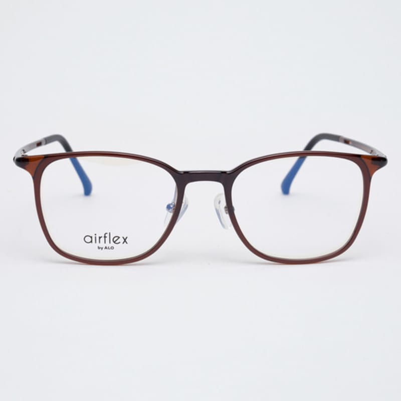 aloeyewear [AIR FLEX] AL6404 1616G Airflex Ultralight_Brown Office Square Glasses Frame_Blue Light Lens Selection