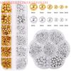 12Grids Manicure Nail Salon Accessories Mixed Semi-circular Pearl Gold And Silver Nail Charms Nail Decor