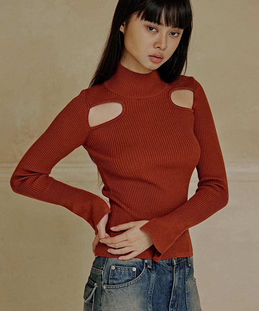 TOPGIRL Two Eye Knit Top_T226Tp107