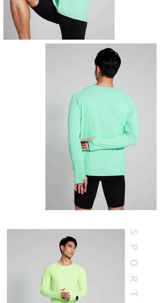 Men's Quick-Dry Long Sleeve Sports Top - Moisture-Wicking, Breathable, Warm, High Elasticity