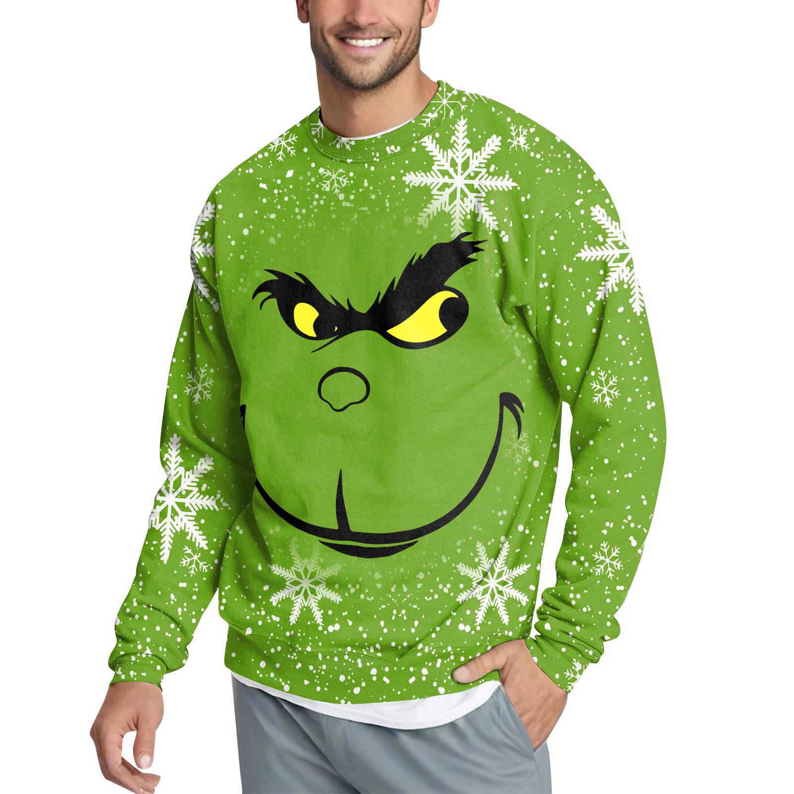 

Мужской повседневный модный свитшот с принтом и круглым вырезом XXL