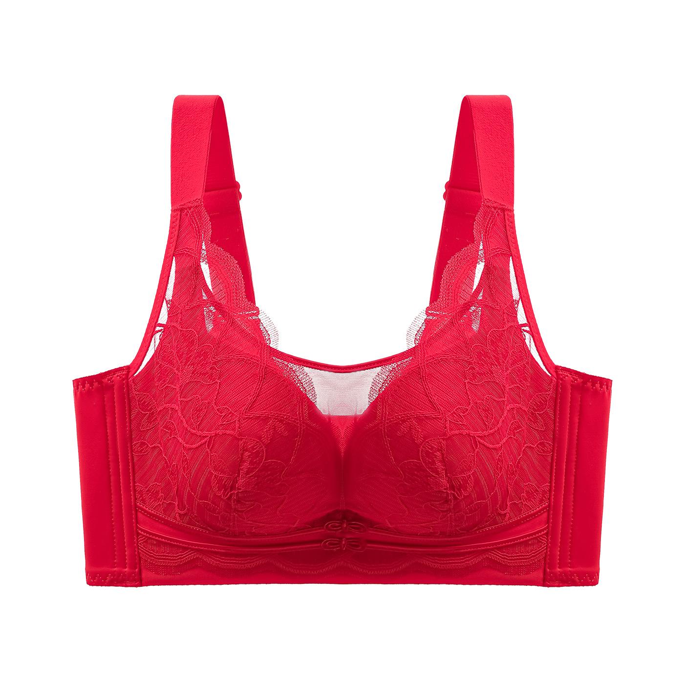 

Women Gather Together in Summer To Collect Auxiliary Breast Big Breasts Show Thin Anti Light Adjusted Underwear 46/105CD яскраво-червоного кольору