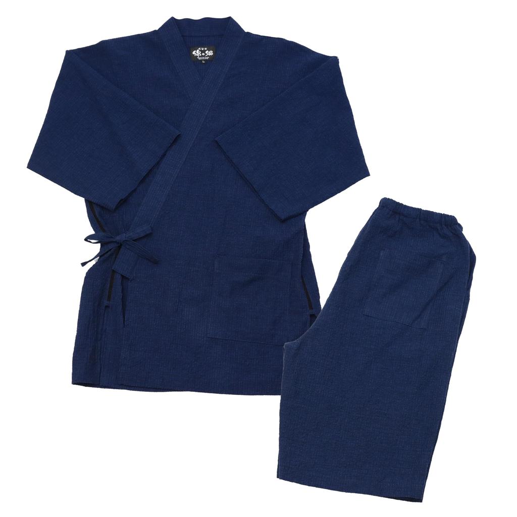 Watanosato Kurume Chijimi Woven all processes made in sizes Day stylish clothing navy Jinbei, Japan, S/M/L/LL/3L, Father's gift, practical,