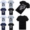 Premium Quality Men Wolf Print Round Neck Short Sleeve T-shirt For Casual Comfort