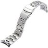 [BASIS+] Watch Strap, Triple Bow, Solid Stainless Steel Bracelet Replacement (20mm, Silver)