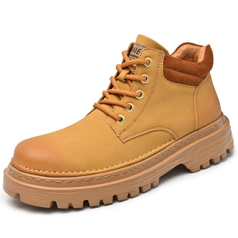 2025 Autumn New Men's Casual High-top Martin Boots Foreign Trade Hot-selling Trend Thick-soled Versatile Tooling Men's Shoes