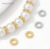 6.5mm*1.6mm 18K Gold Plated Brass Flat Spacer Beads For DIY Necklace Bracelet Making,Separators For Beads,Supplies For Jewelry