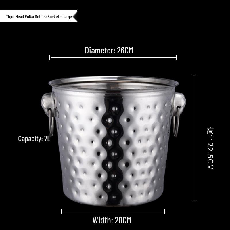 Stainless Steel Tiger Head Ice Bucket for Champagne, Beer, and Wine – Ideal for Bars and KTV.