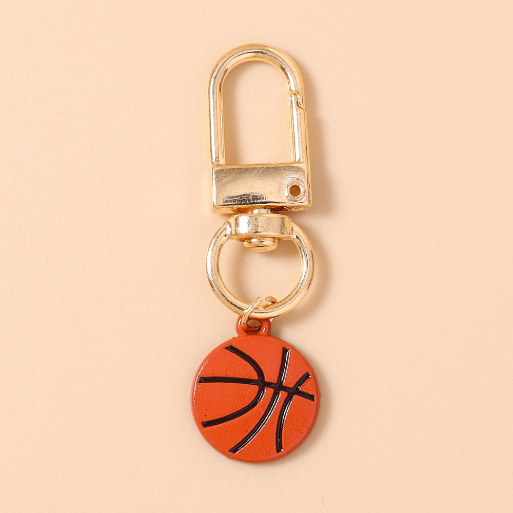 Modischer Schlüsselanhänger aus Emaille in Ballform – Basketball-Schlüsselanhänger für Damen und Mädchen – ideal zum Dekorieren von Handtaschen und zum Selbermachen – Schmuckgeschenk