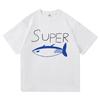Jin Super Peixe Atum Camiseta Kawaii Moda Retro Roupas Masculinas/Femininas Harajuku Tops de Alta Qualidade Roupas de Algodão Dias Presentes Camisetas