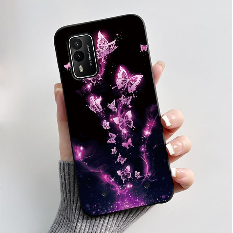 Printed Phone Case For Nokia XR21 Coque Capa Soft Silicone Black Shell Cover Cute Flower Cartoon Casing Fundas