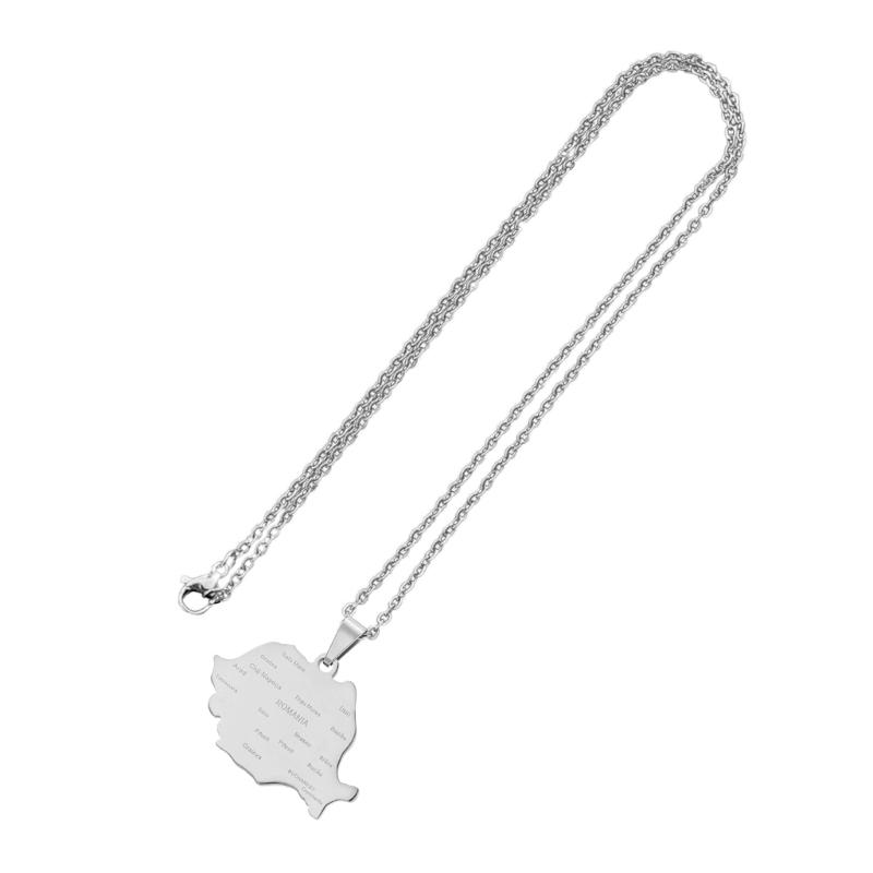 Rumänien Karte Flagge Anhänger Halskette Länderumriss Schlüsselbein Kette Choker Halskette Schmuck Rumänien Symbol Halskette