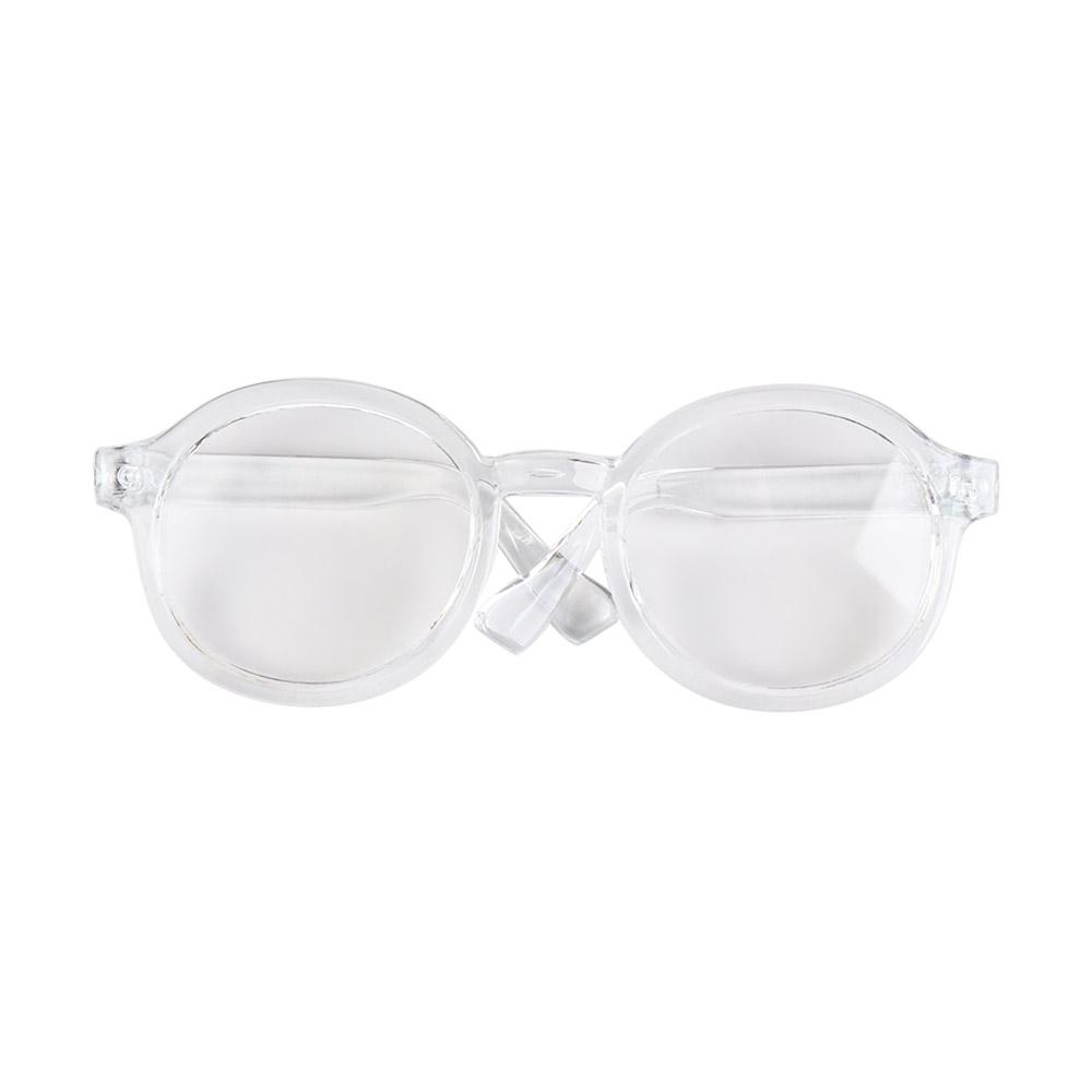 Accessory Transparent Plastic Glasses Plastic Transparent Round Transparent Glasses Round Miniature Round Glasses Children