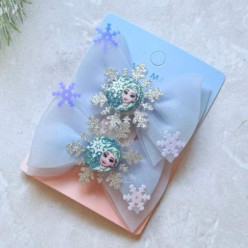 Çocuk Saç Tokası Anime Prenses Elsa Anna Fiyonklu Saç Tokası Kız Kawaii Saç Klipsleri Saç Tokası Doğum Günü Oyuncak Hediye