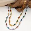 Retro Personalized Clavicle Chain Square Diamond Crystal Necklace, Dopamine Necklace Jewelry