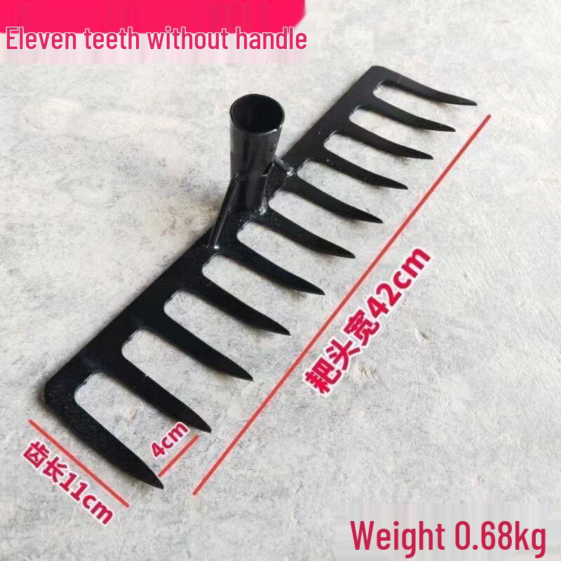 Сельскохозяйственная грабля с одиннадцатью зубьями, штекер CN (адаптер в комплекте)