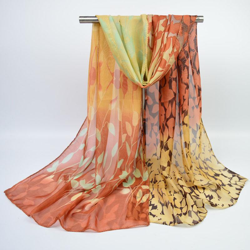 

Привлекательный Женский Модный Дизайн Принт Шелковый Мягкий Шифоновый Шаль Шарф Накидка кофейный