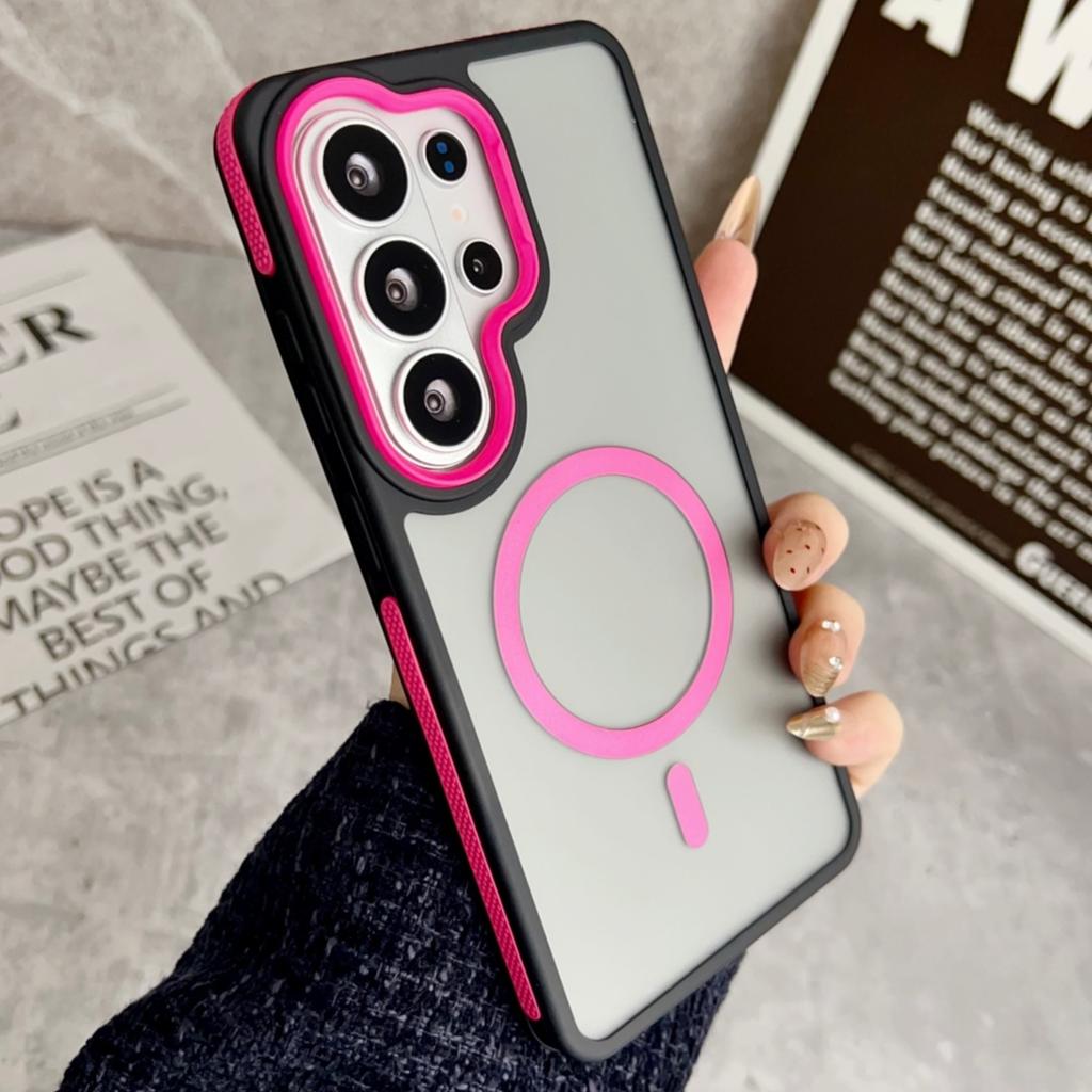 Luxury Matte Clear Magnetic Case for Samsung Galaxy S26 Edge S24 S23 S25 Ultra Plus S25FE S24FE for Magsafe Shockproof Cover