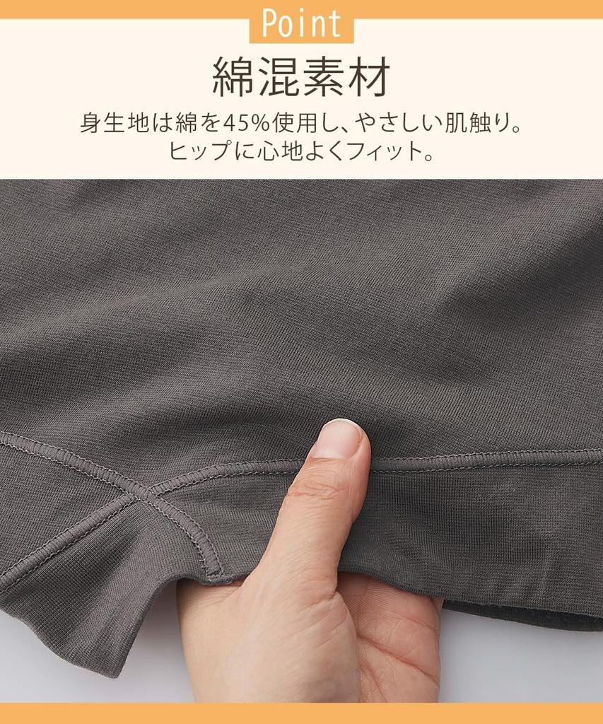 Nissen Winter Warm Core Cotton Blend Panties with and Comfortable Grayish Charcoal and 5L Women's Moisture-Wicking Heat-Generating Properties,