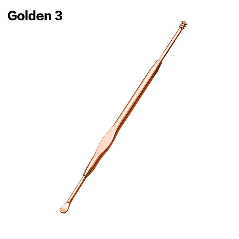 1/3Pcs Stainless Steel Double Head Ear Wax Removal Cleaner Earwax Remover 360° Cleaning Ear Pick Stainless Steel Ear Care Tools