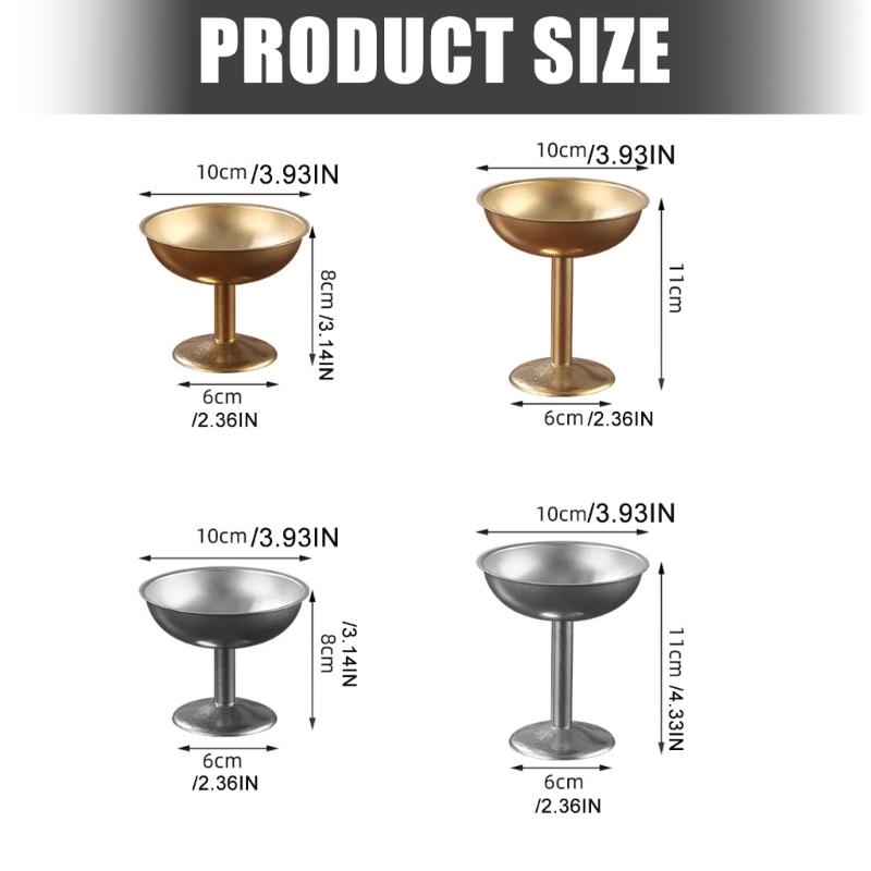 Rustproof 304 Nonrust Steel Puddings Cups Elegant High Footed Serving Dishes For Parties Weddings And Home Use