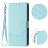 For Realme P3 Pro 5G Case Imprinted Honeycomb RFID Blocking Leather Phone Cover with Strap