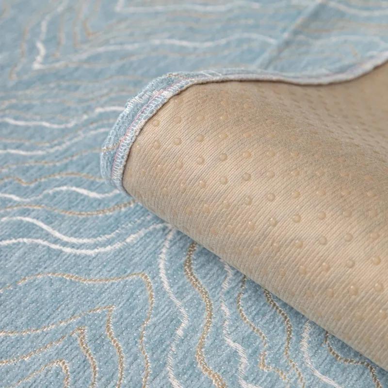 Chenille Sea Wave Jacquard Sofa Cover Lace Couch Cushion Cover Four Season Universal Sofa Mat Anti Slip Solid Color Sofa Cushion