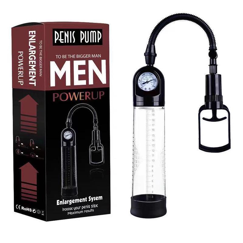 Male Airplane Cup Penis Trainer with Meter & Vacuum Enlarger Masturbator