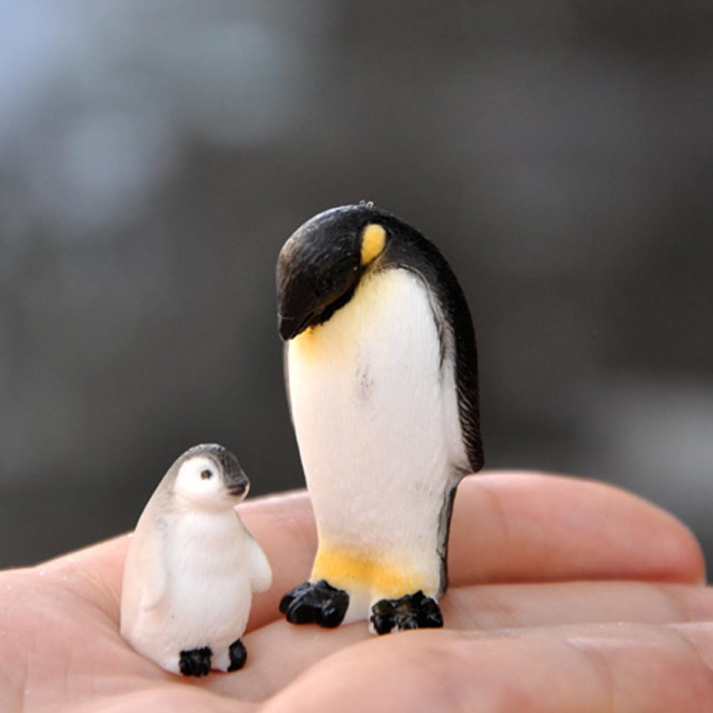 Lurrose Set von 10 Miniatur-Pinguin-Figuren, Langlebiges Harz, Perfekt für Mikro-Landschaften, Heimdekoration und mehr
