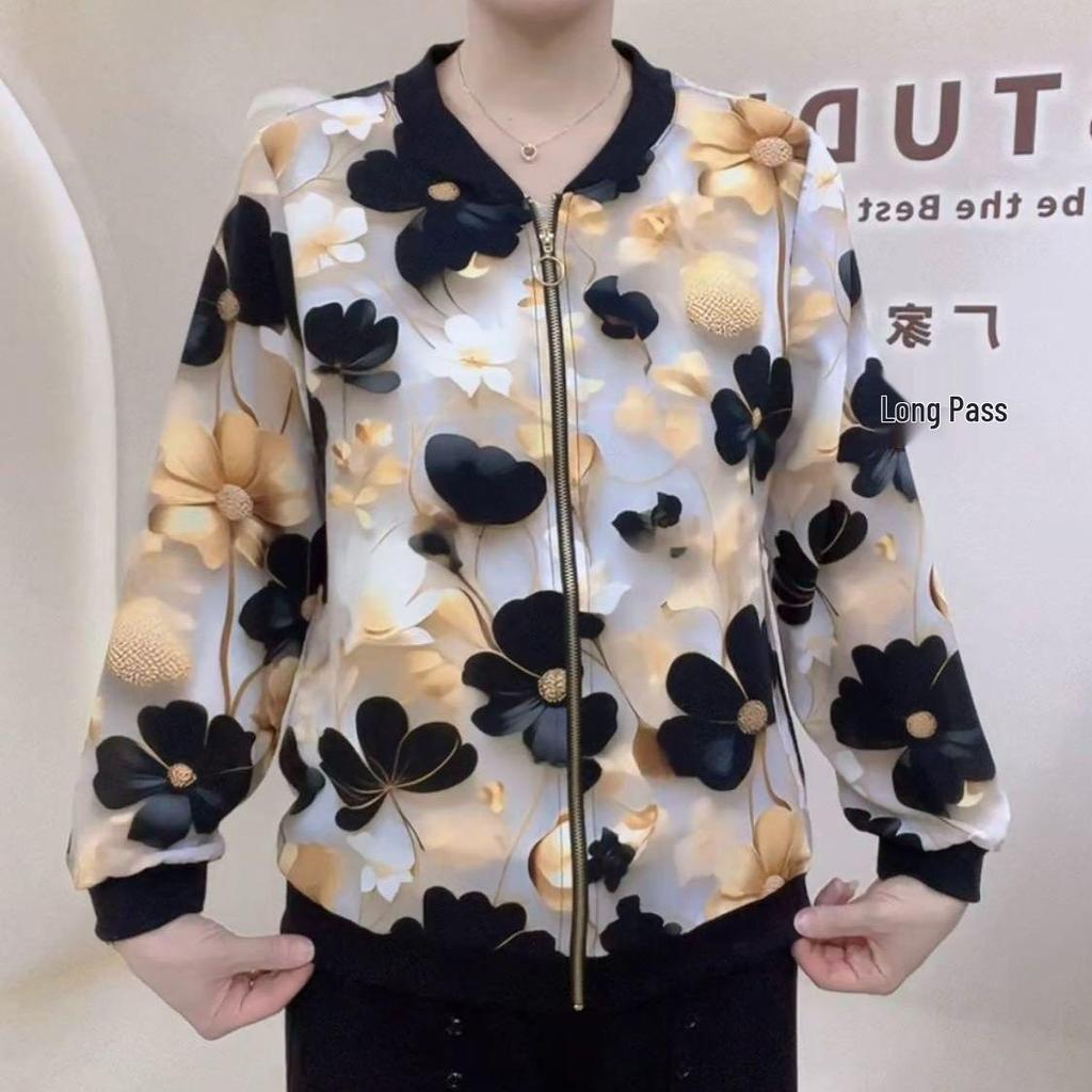Plus Size Chiffon Floral Sun Protection Cardigan for Women
