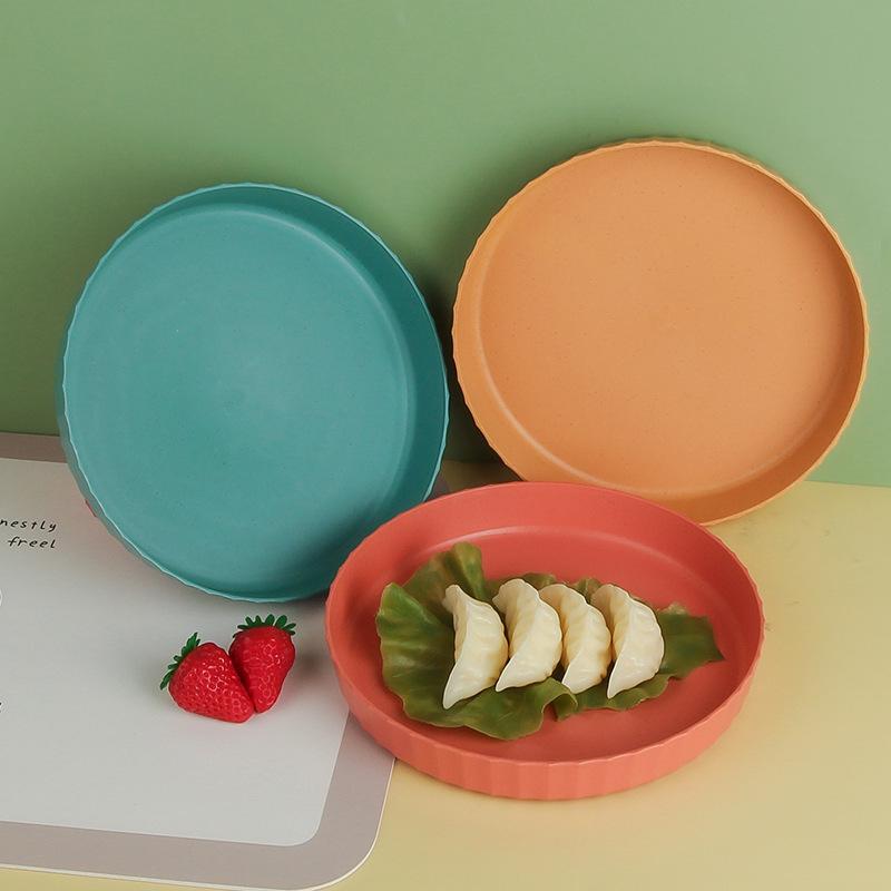 Home Set of Bone-spitting Plate, Bone Plate Plate, Vegetable Plate, Small Plate, Pastries, Fruits, Snacks, Bone-spitting Garbage Plate