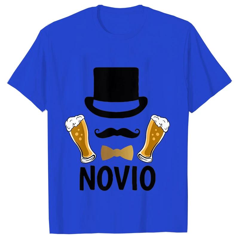 Father's Day Beer Graphic Tops Spanish Single Farewell Bachelor Party T-shirts Evg Future Team Groom Man Wedding Oversized Tees