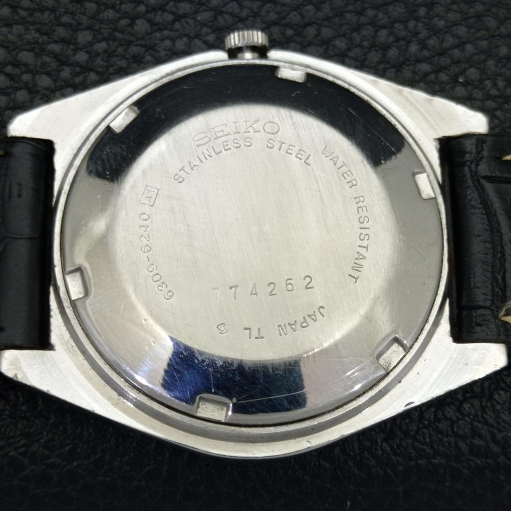 JAPAN VINTAGE SEIKO 5 AUTOMATIC 6309A MENS ARABIC WHITE DIAL WATCH a701423-5