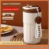 Women's Smart Digital Display Coffee Travel Mug, 316 Stainless Steel Insulated Cup with Car-Mounted Carry Rope