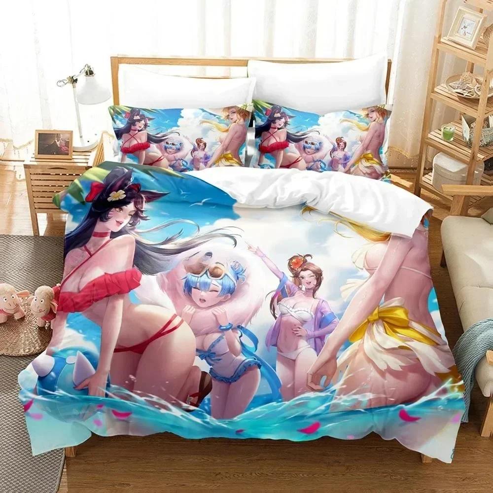 3D Printing  Sexy Girls Overwatch Bedding Set Duvet Cover Sheet Pillowcase Bed Full Queen King Size Comforter Bedroom